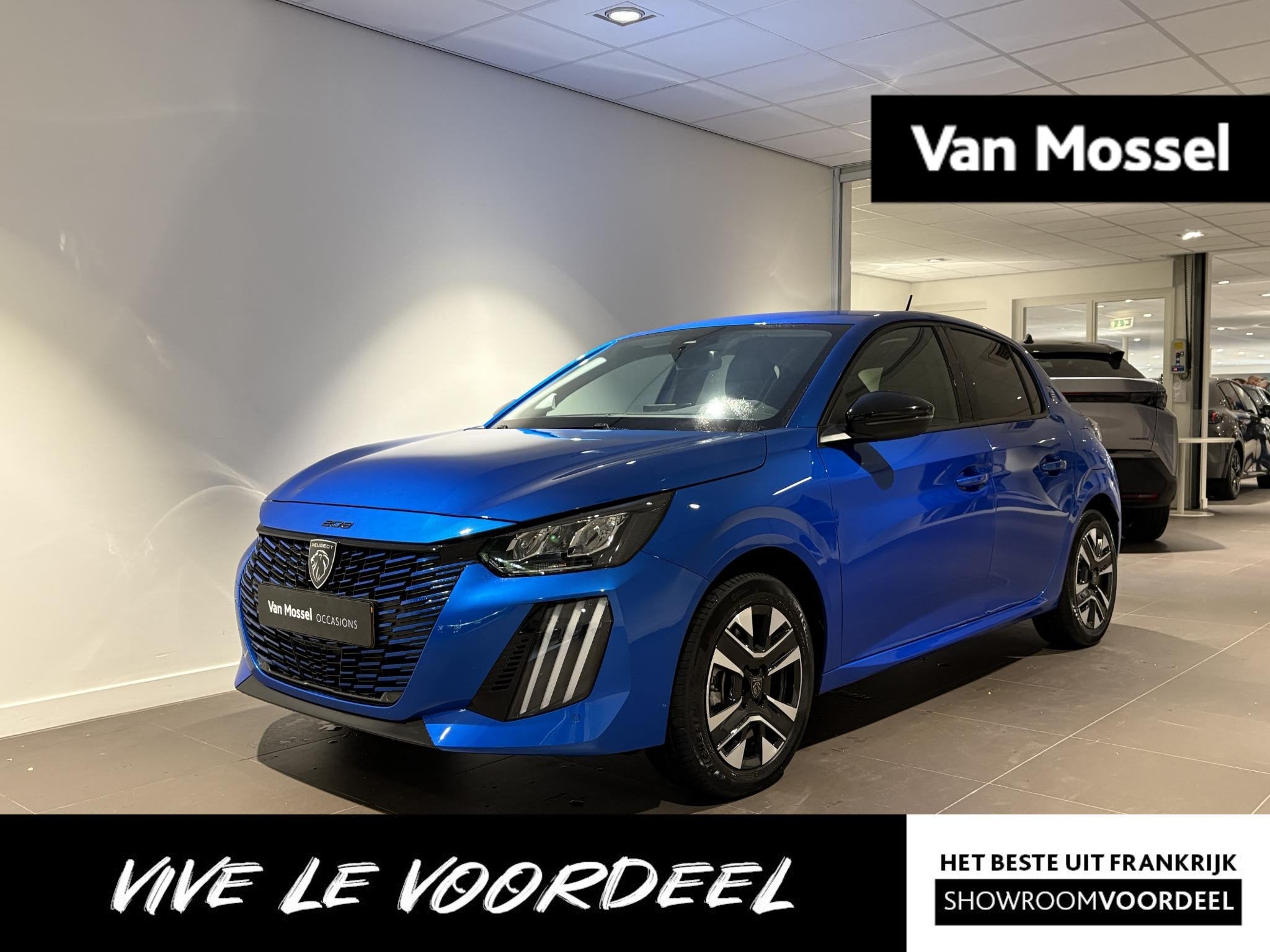 Peugeot e-208 E-Style | Apple Carplay/Android Auto | STOELVE, Auto's, 136 pk, Blauw, Origineel Nederlands, Nieuw