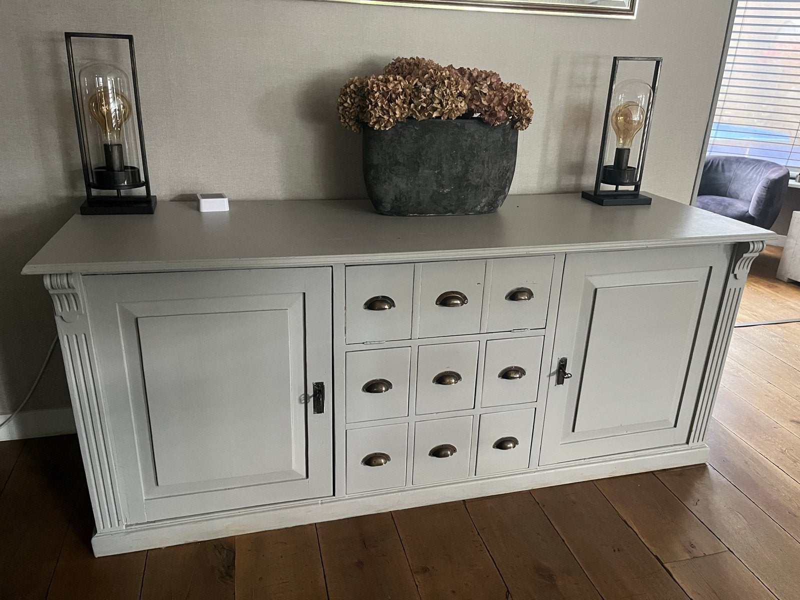 Stijlvol dressoir met lades en deuren, Ophalen, Gebruikt, 150 tot 200 cm, Grenenhout