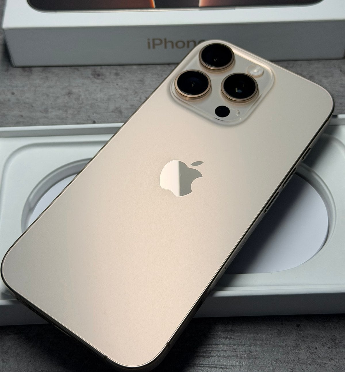  Apple iphone 16 Pro DesertTitanuim 128GB Nieuwst. Bat 100%, Telecommunicatie, Mobiele telefoons | Apple iPhone, IPhone 16 Pro