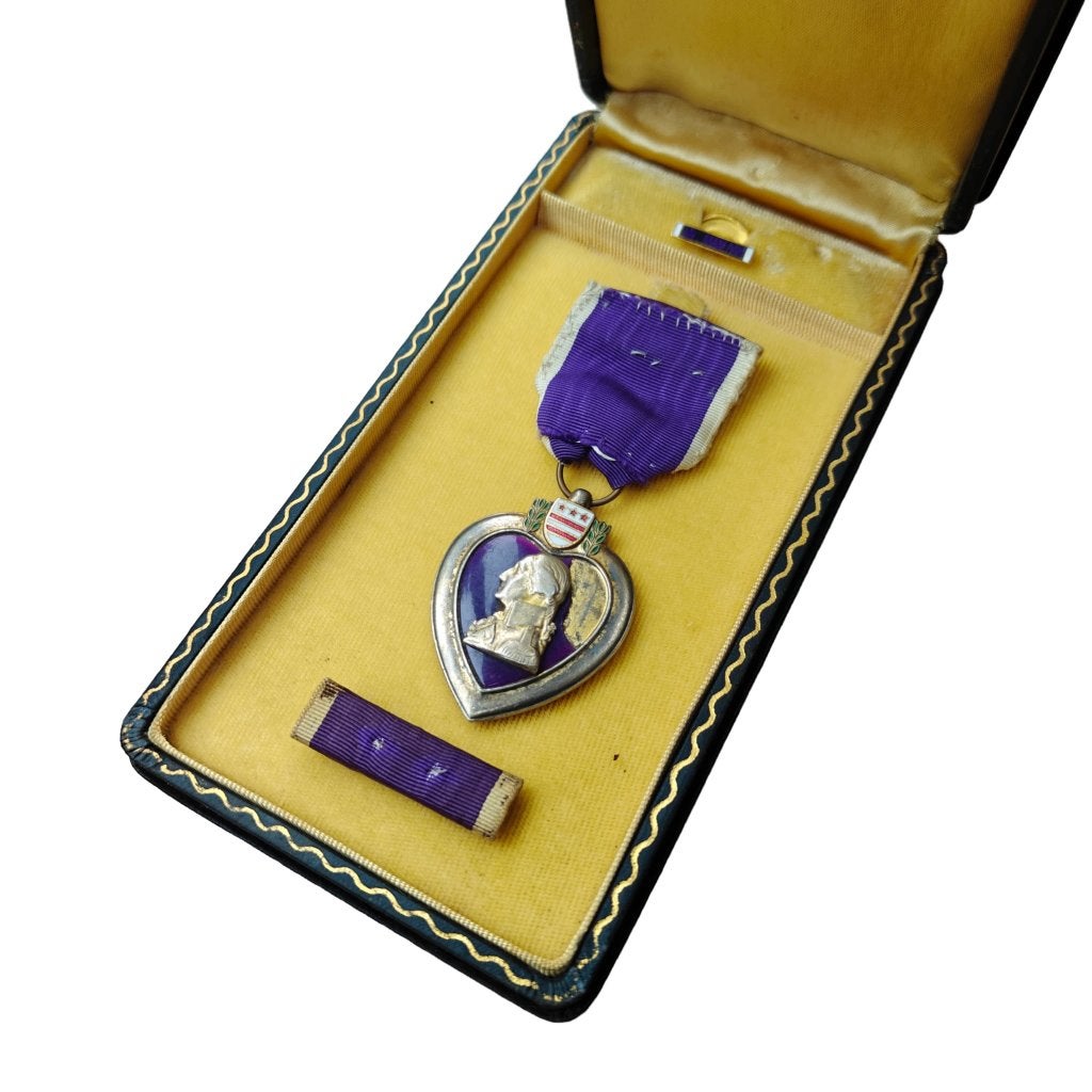WWII US Purple Heart Medal With Box, Verzamelen, Militaria | Tweede Wereldoorlog, Ophalen of Verzenden, Amerika, Embleem of Badge