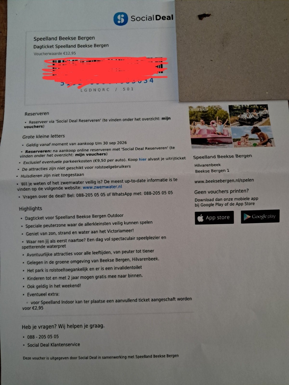 entreekaarten, Ophalen of Verzenden