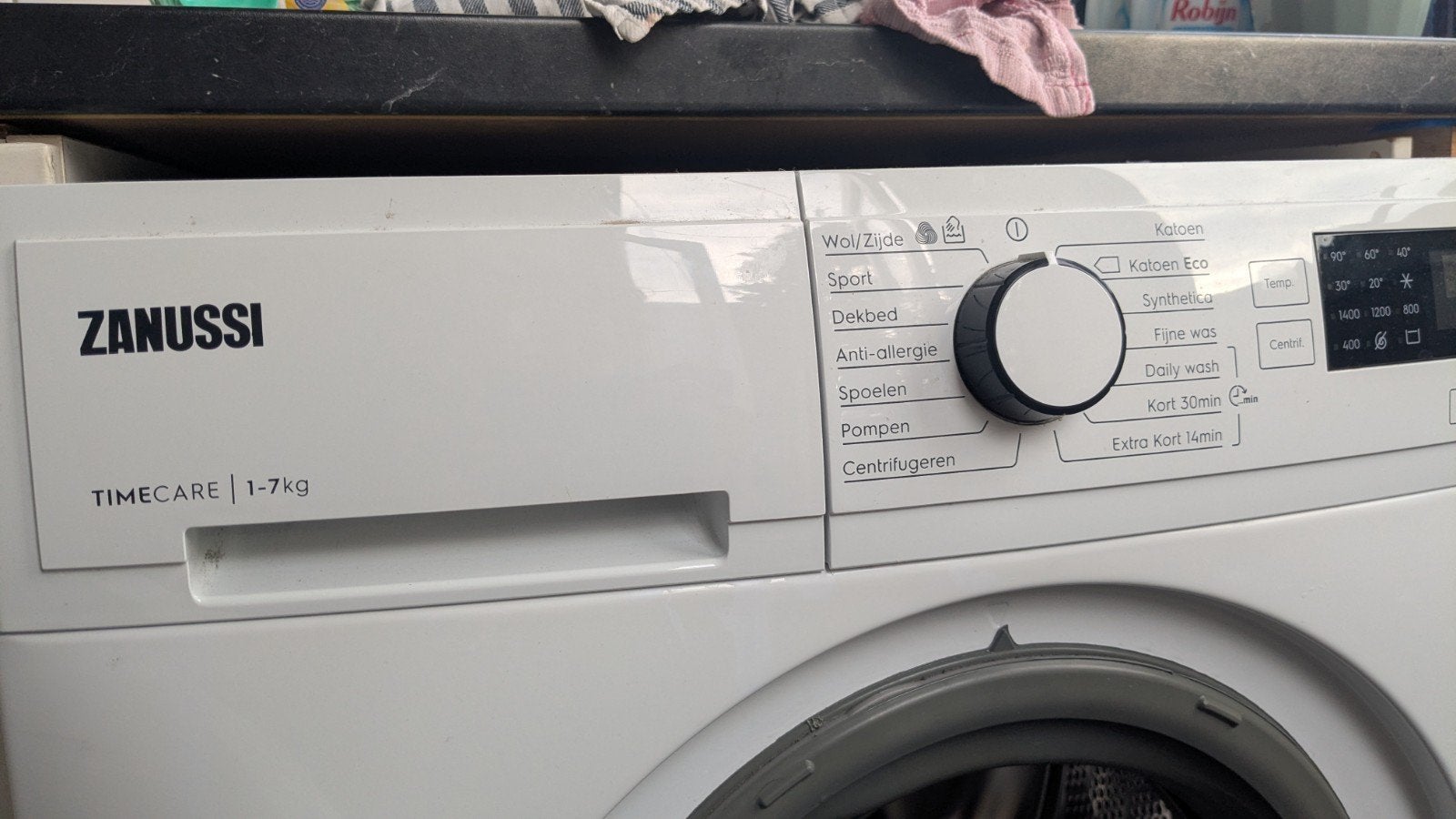 Zanussi TimeCare 7kg wasmachine - 4,5 jaar oud, Witgoed en Apparatuur, Wasmachines, Gebruikt, Voorlader, 85 tot 90 cm, 1200 tot 1600 toeren