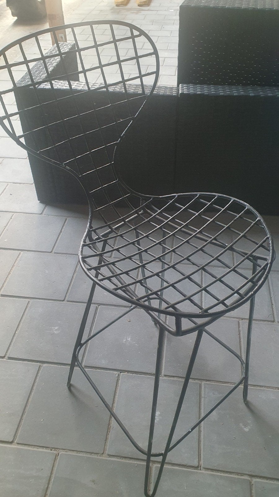 Leuke metalen barkruk, Ophalen, Gebruikt, Met voetsteun, 60 tot 90 cm