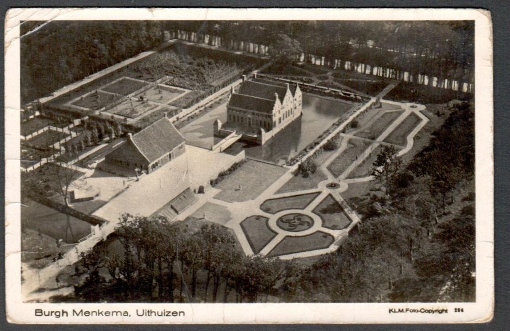 Oude Ansicht - Uithuizen - Burgh Menkema - Gr., Ophalen of Verzenden, 1920 tot 1940, Gelopen, Groningen