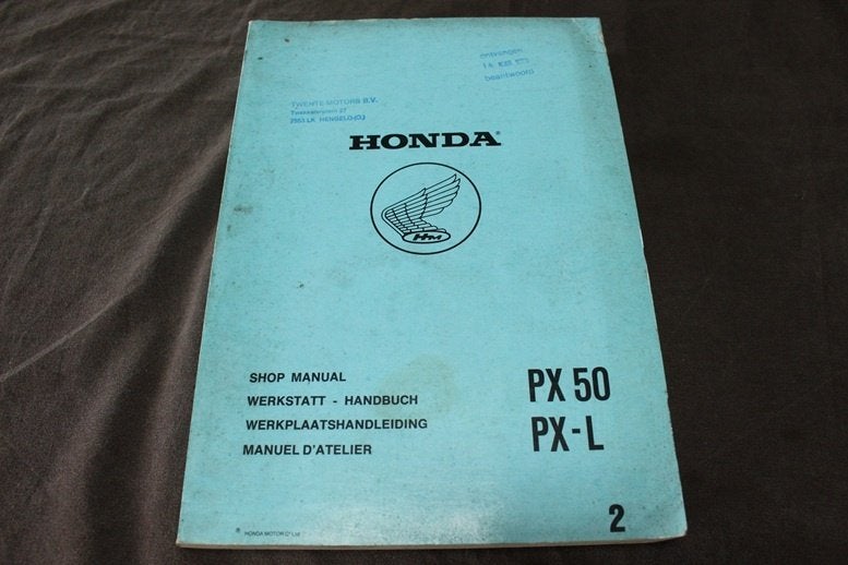 Honda PX50 PX-L 1982 bromfiets werkplaatsboek moped manual, Fietsen en Brommers, Ophalen of Verzenden, Gebruikt