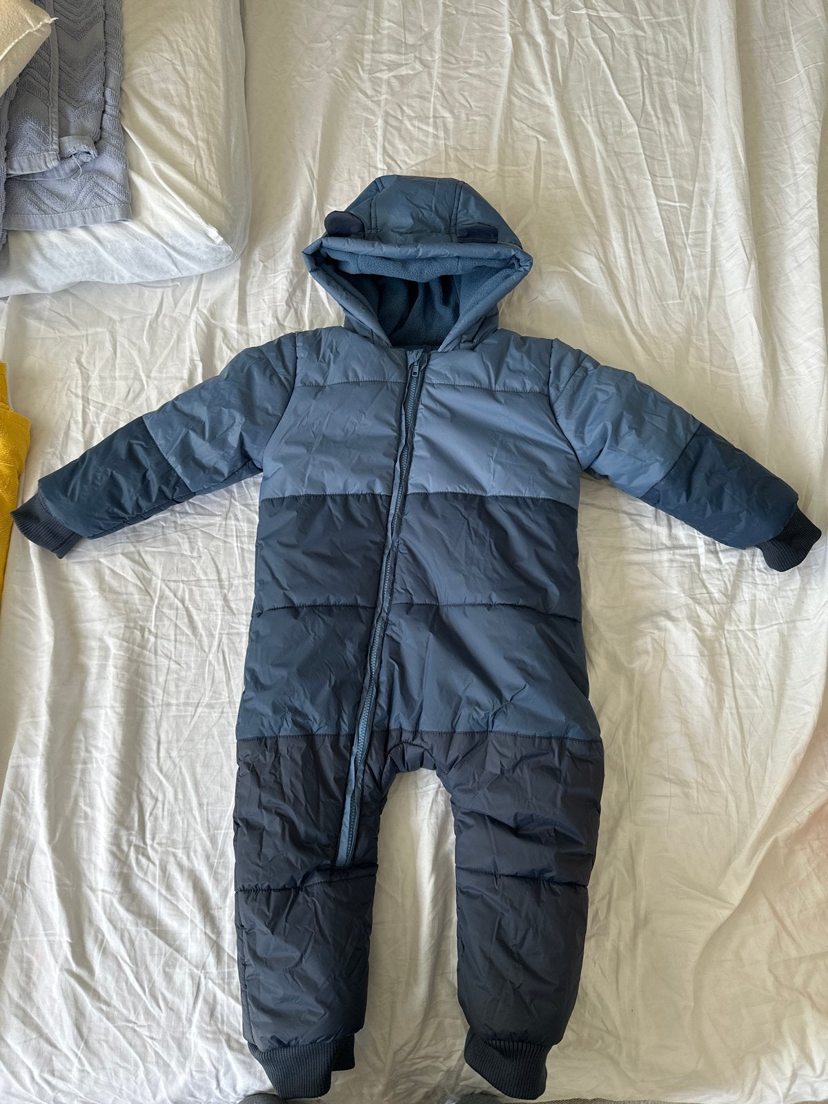 MORI Warme blauwe winteroverall voor baby's, Ophalen of Verzenden, Zo goed als nieuw, Jongen of Meisje