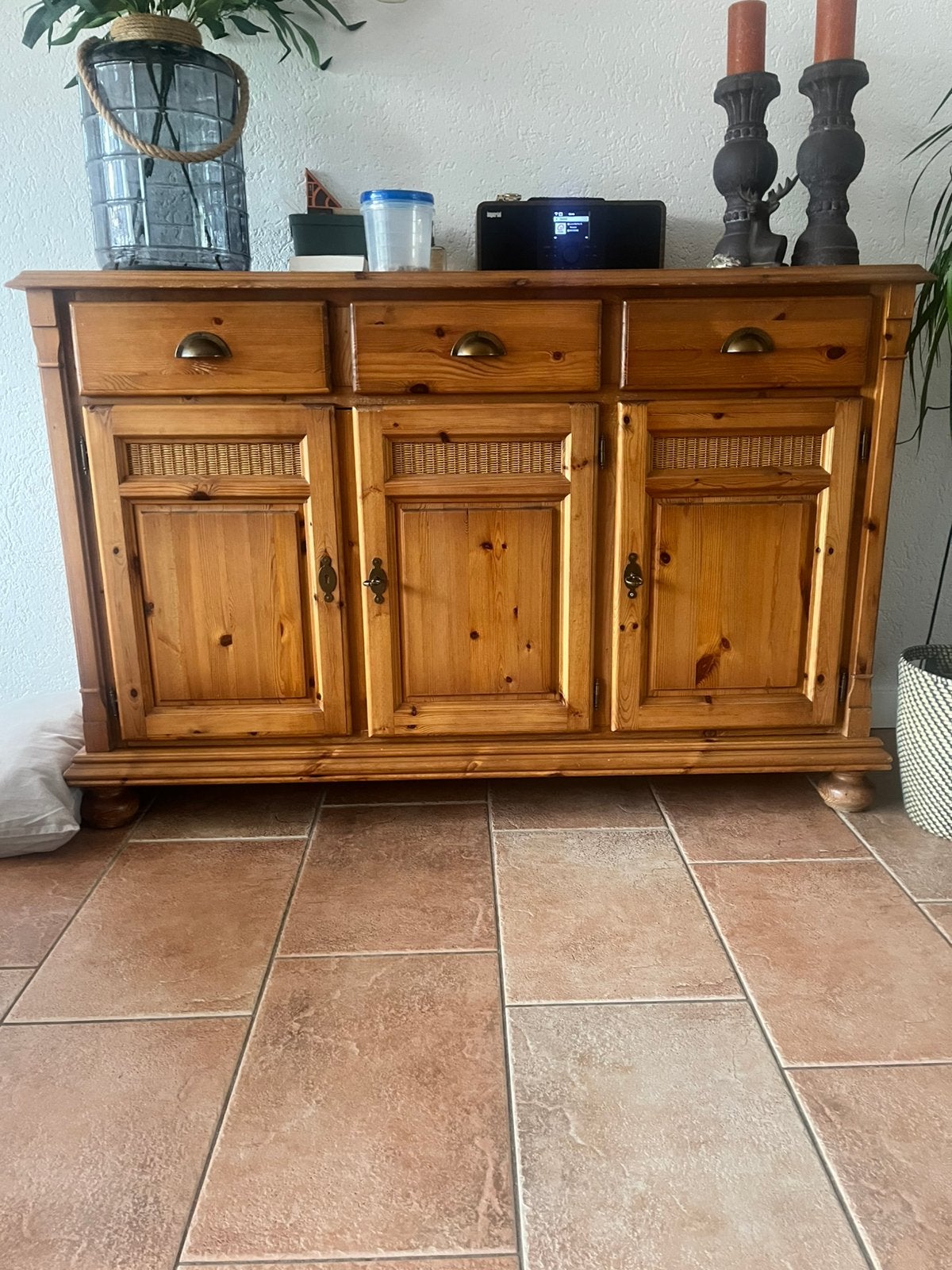 3-delig set grenen kasten, Ophalen, Gebruikt, 25 tot 50 cm