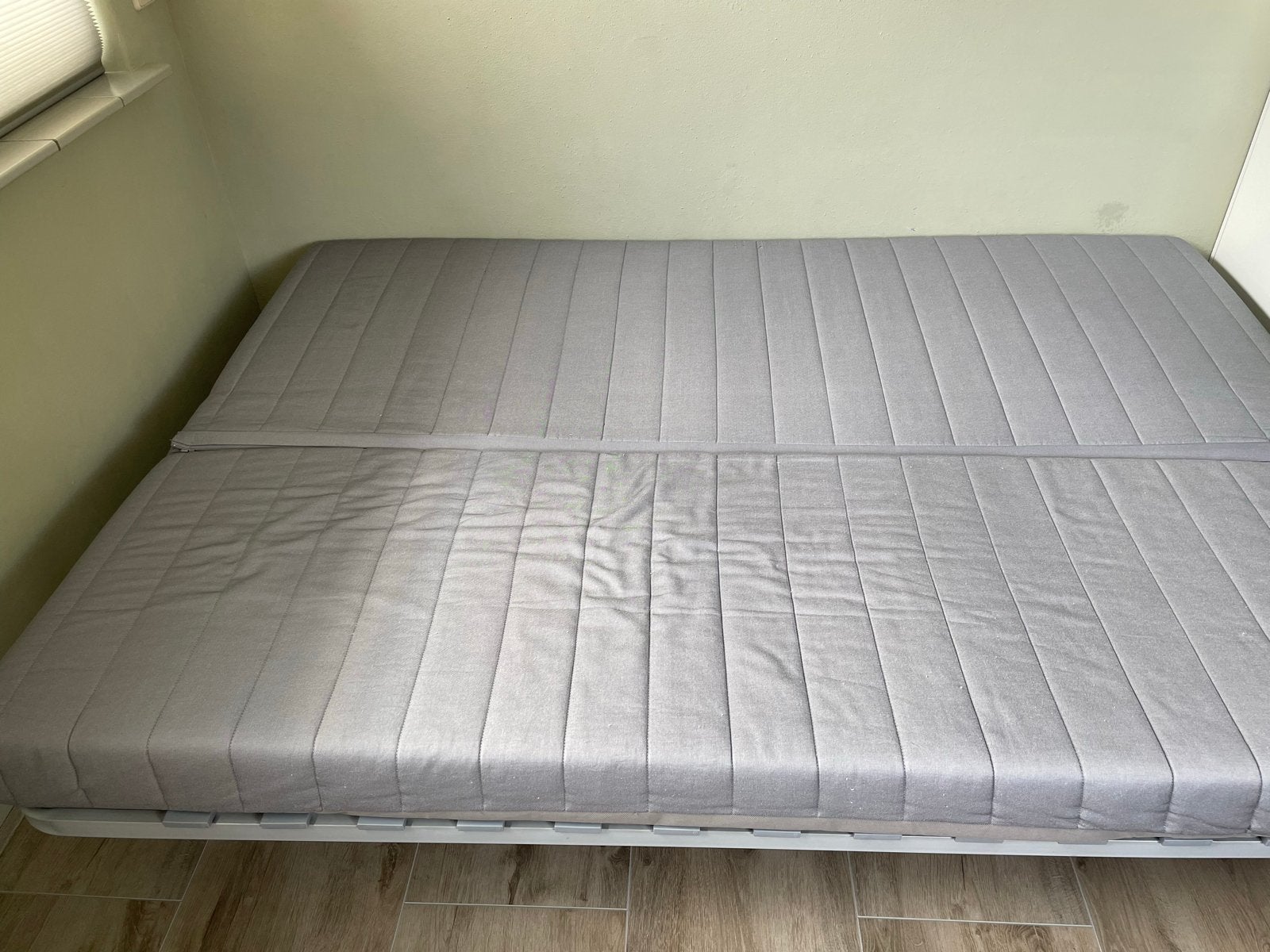 Vlekvrije slaapbank met opbergruimte 140x200cm, Ophalen, Gebruikt, Tweepersoons, Overige maten