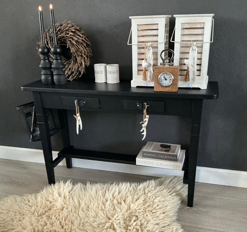 Sidetable Black & Wood Tafel, Ophalen of Verzenden, Zo goed als nieuw