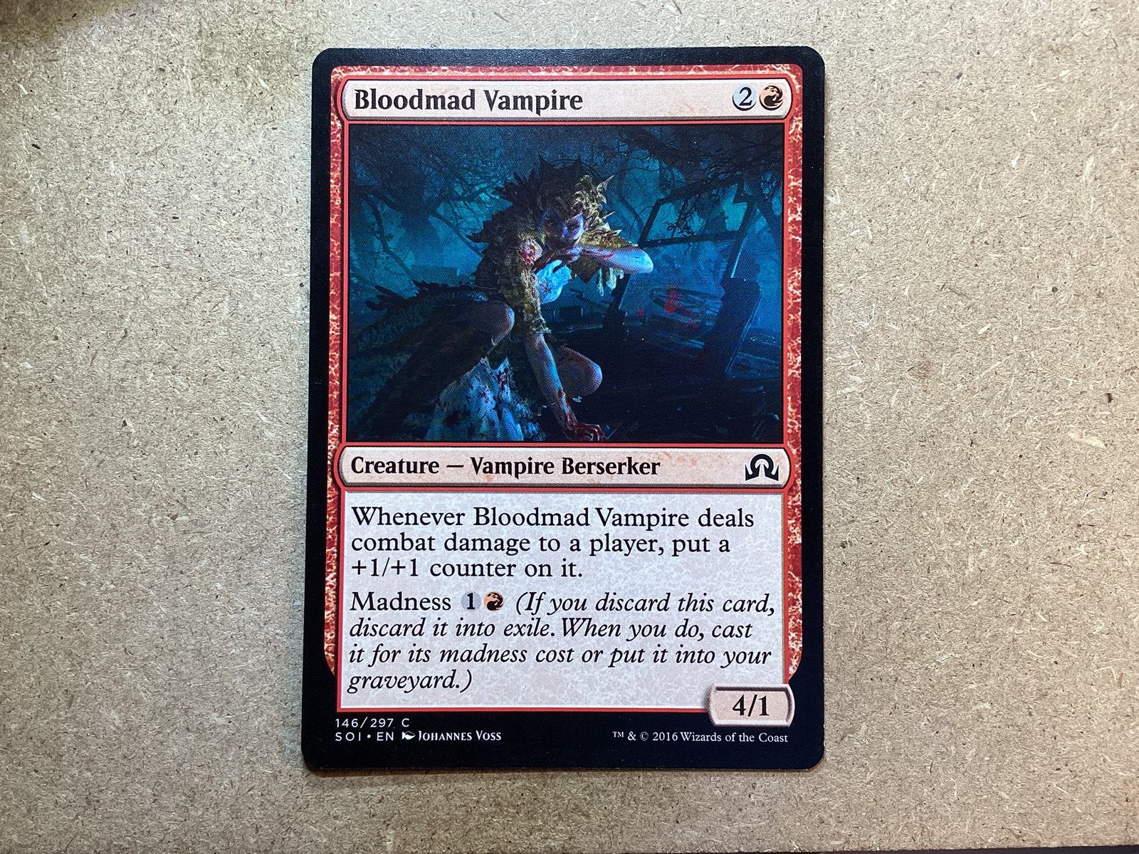 1x Bloodmad Vampire [146/297] (Near Mint), Ophalen of Verzenden, Zo goed als nieuw, Losse kaart