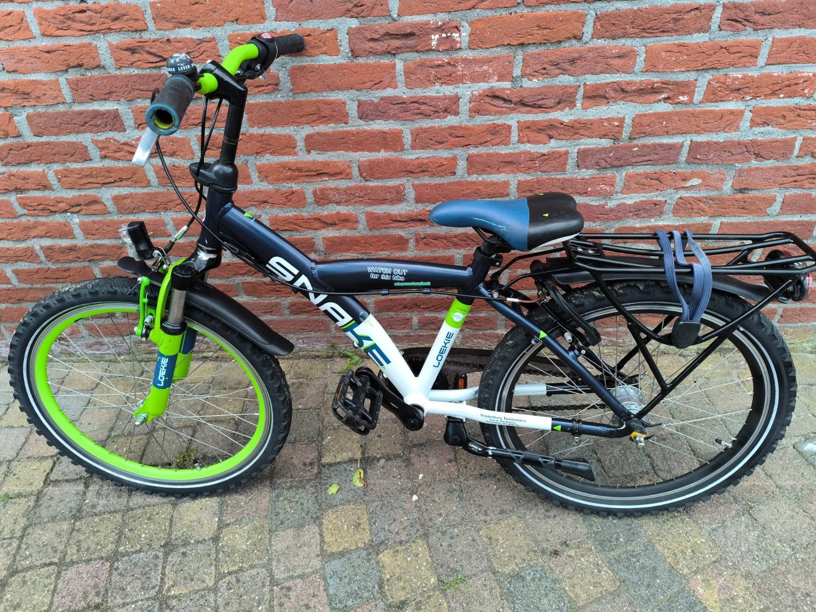 Loekie Snake jongens fiets 22 inch, Ophalen, Terugtraprem, 22 inch, Gebruikt
