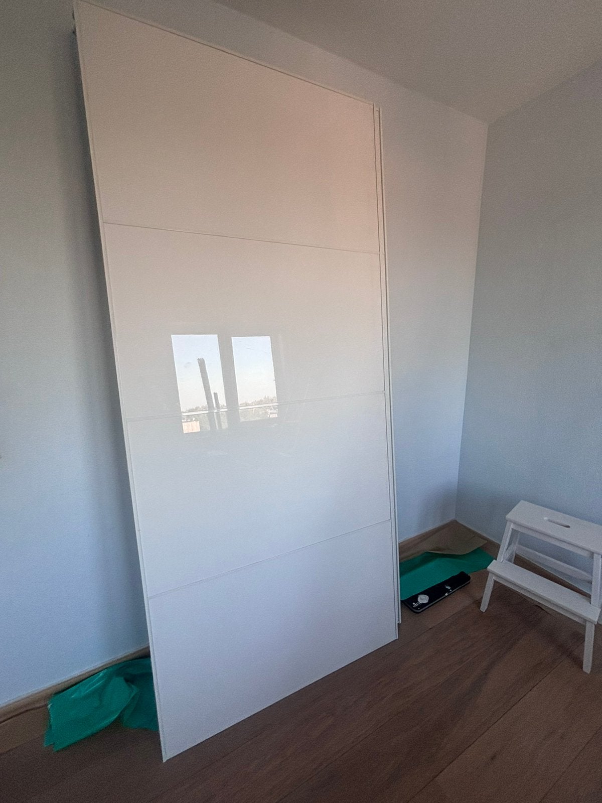 Pax schuifdeuren x 4 hoogglans wit, Doe-het-zelf en Verbouw, Deuren en Horren, Ophalen, Zo goed als nieuw, Binnendeur, 215 cm of meer