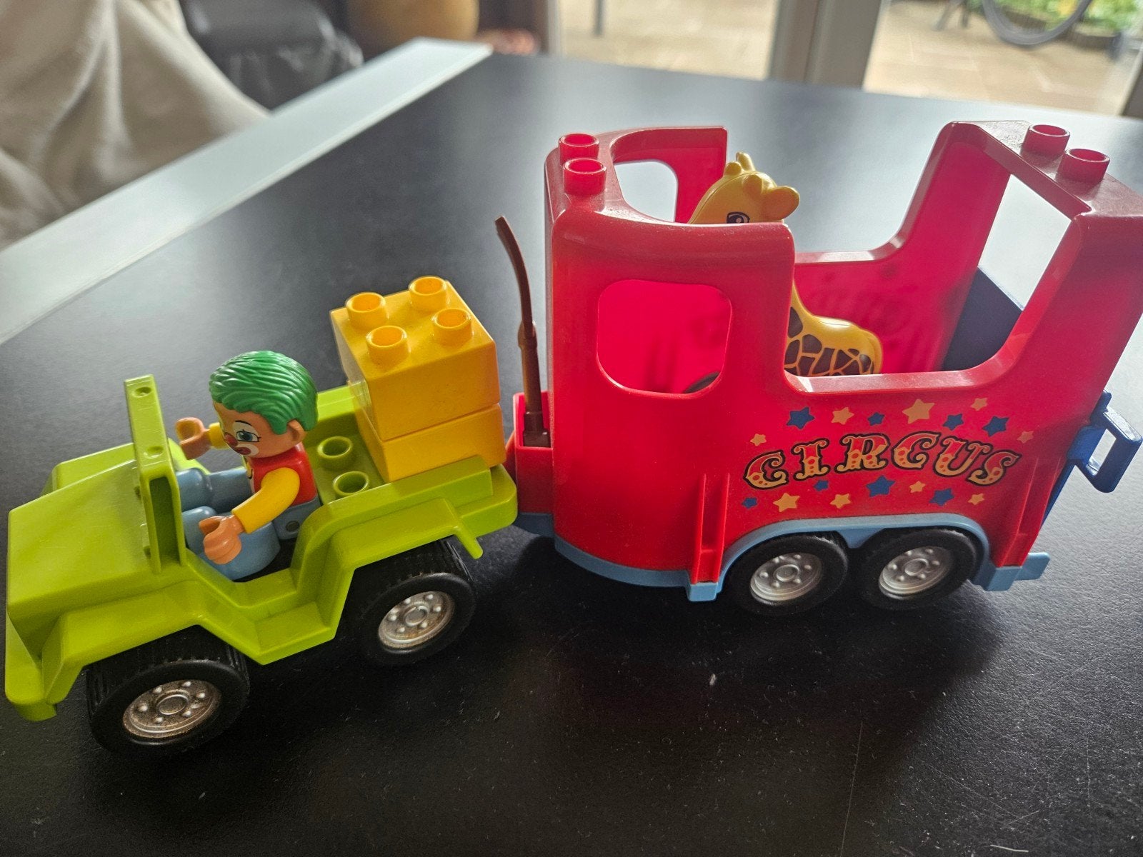 Lego Duplo Circus set met clown, giraffe en voertuig, Ophalen, Inclusief minifiguren, Gebruikt, Overige thema's