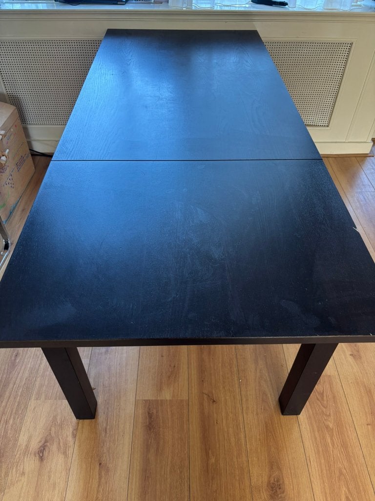 Uitschuifbare (eet) tafel - Ikea - 130/190 x 80cm - Zwart, Huis en Inrichting, Ophalen, Gebruikt, 50 tot 100 cm, Vijf personen of meer