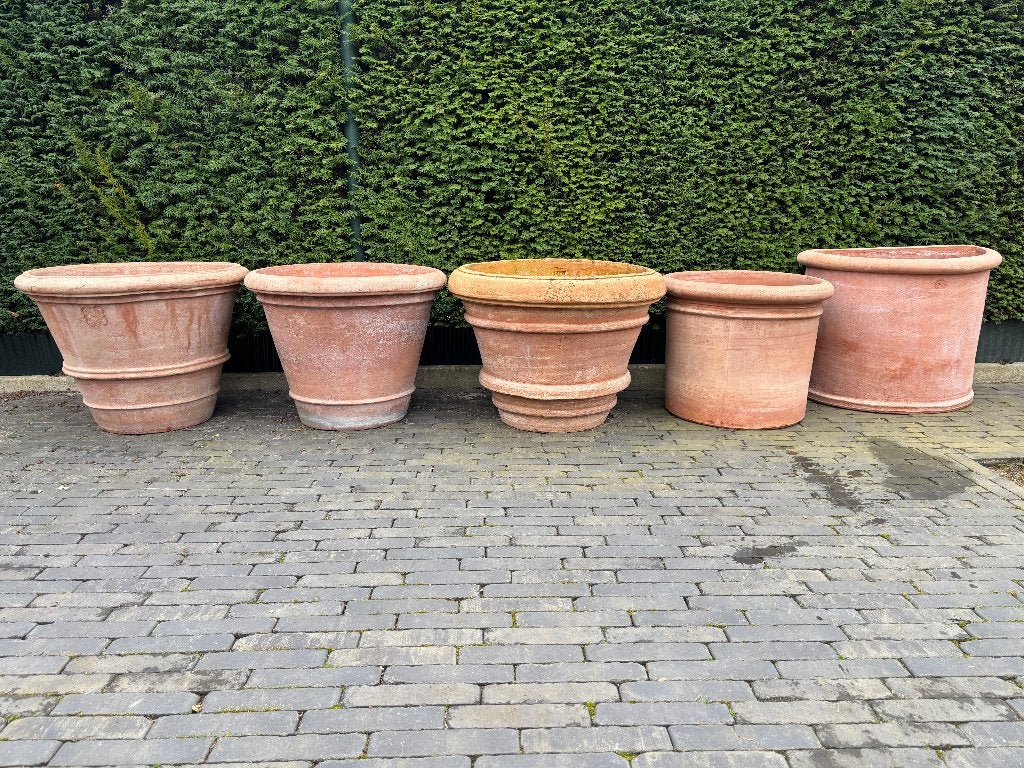 Nog Enkele Zeer Exclusieve Italiaanse Impruneta Bloempotten, Tuin en Terras, Bloempotten, Ophalen, 40 cm of meer, Rond, Zo goed als nieuw