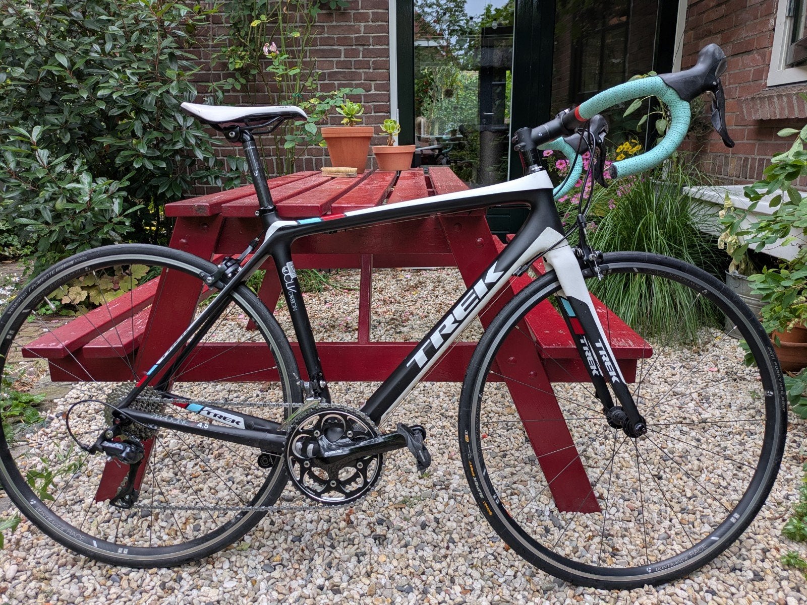 Trek Madone 4.5 carbon, maat 54, Gebruikt, Velgrem, Meer dan 20 versnellingen, 53 tot 57 cm
