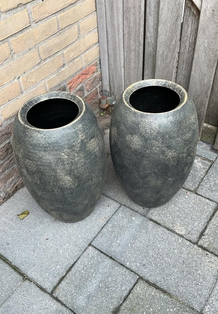 Prachtige set bloempotten, Ophalen, Rond, Binnen, Zo goed als nieuw