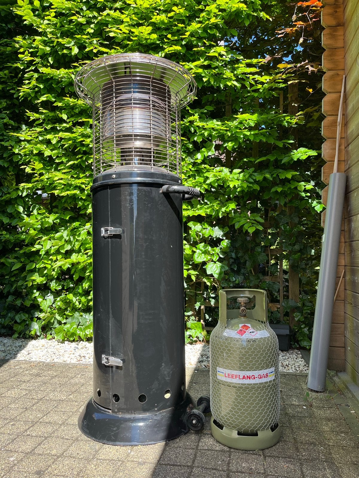 Terrasverwarmer op gas, inclusief 2x gasfles, Ophalen, Gebruikt, Gas, Vloer