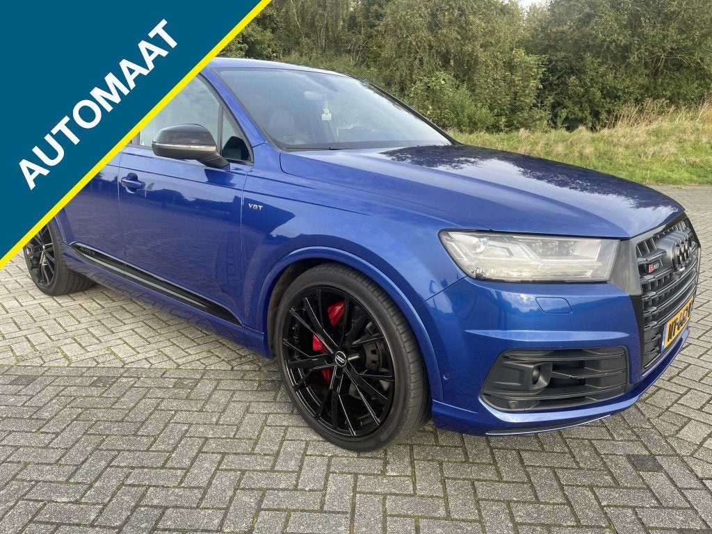 Audi SQ7 4.0 TDI 7 persoons 555pk 1.100 Koppel (bj 2016), Auto's, SQ7, Gebruikt, Blauw, 7 stoelen