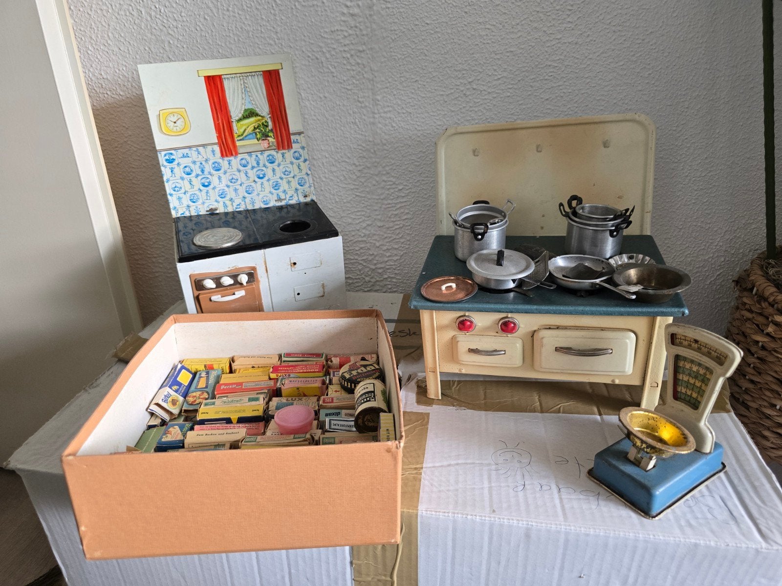 Vintage Poppenhuis Keuken Set met Accessoires, Ophalen of Verzenden