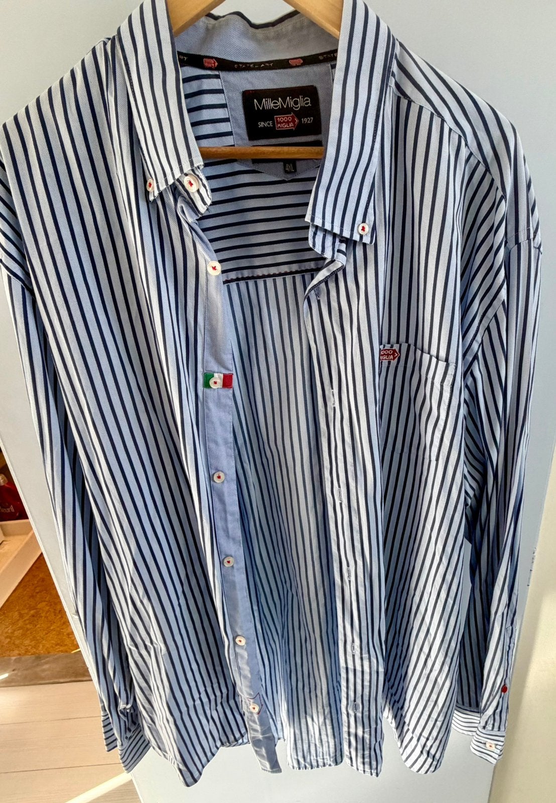 State of Art overhemd Italiaans strepen blauw 4XL, Kleding | Heren, Overhemden, State of Art, Blauw, Nieuw, Ophalen of Verzenden