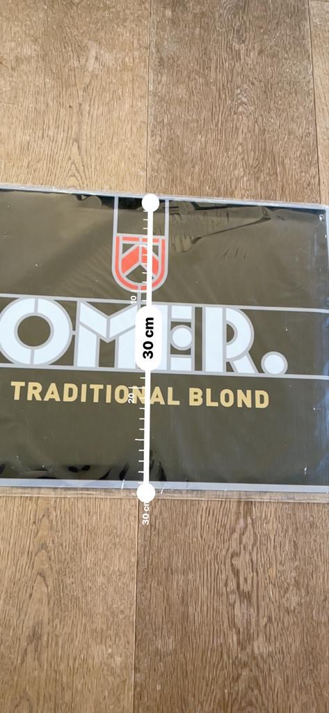 Omer Traditional Blond Reclamebord - Nieuwstaat, Ophalen of Verzenden, Nieuw, Reclamebord