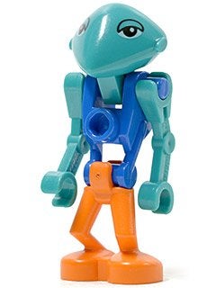LEGO Space lom018 Life on Mars (LoM) Martian - Blue Body, Or, Gebruikt, Lego, Ophalen of Verzenden, Space
