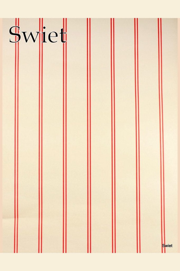 4752 Rood oud krijtstreep behang vintage klassiek 80s swiet, Verzenden, Rood