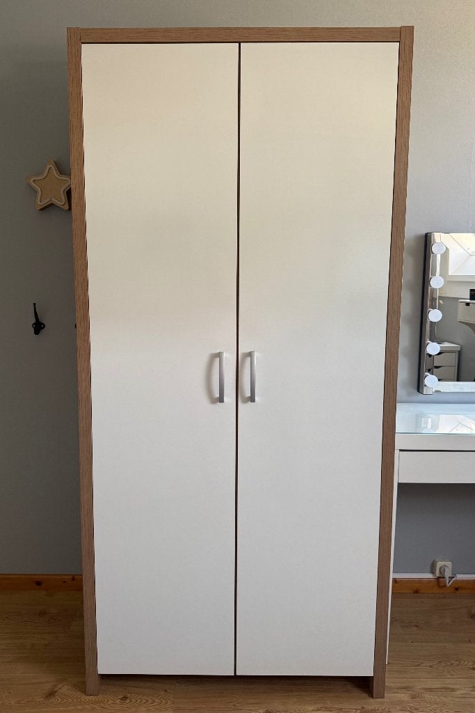 Moderne kledingkast met twee deuren - 190x90x55 cm, Ophalen, Met deur(en), 50 tot 100 cm, Zo goed als nieuw