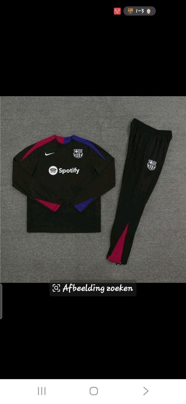 FC Barcelona Trainingspak - Zwart/Paars/Rood, Maat 38/40 (M), Zwart, Overige typen, Nike