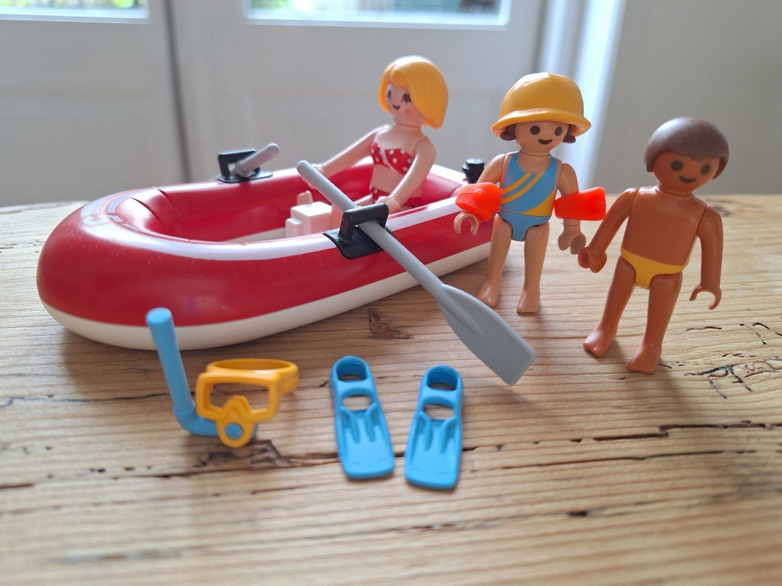Playmobil toeristen met rubberboot 5439, Complete set, Ophalen of Verzenden, Zo goed als nieuw, City life