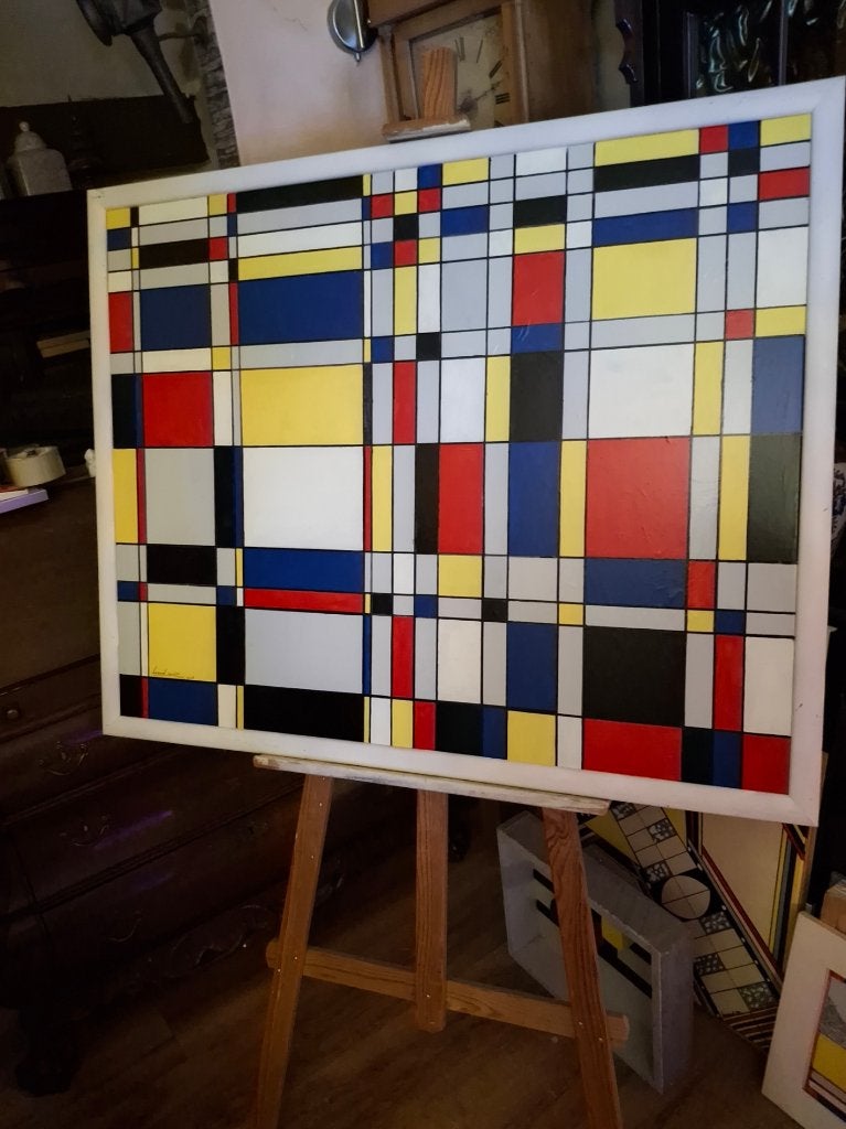 een pracht kunstwerk van Barend. M met de naam Glas en lood, Antiek en Kunst, Ophalen of Verzenden