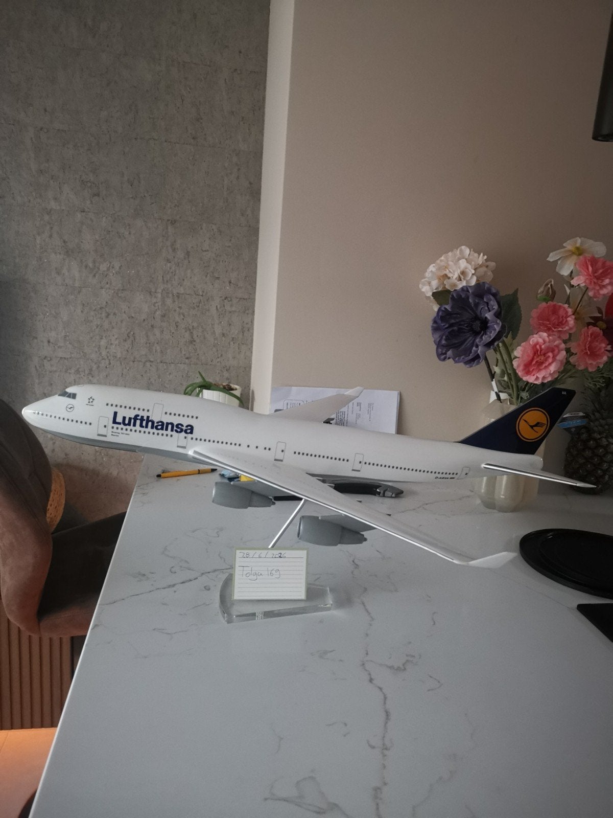 Lufthansa B747-400 schaal 1:100 Top Models 'Berlin', 1:200 of kleiner, Nieuw, Vliegtuig, Ophalen