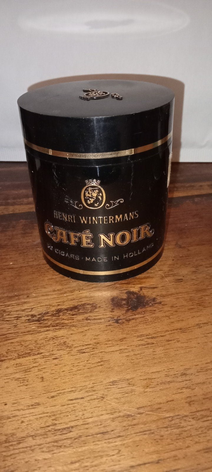 Vintage Cafe Noir sigarenblik van Henri Wintermans, Verzamelen, Ophalen of Verzenden, Gebruikt