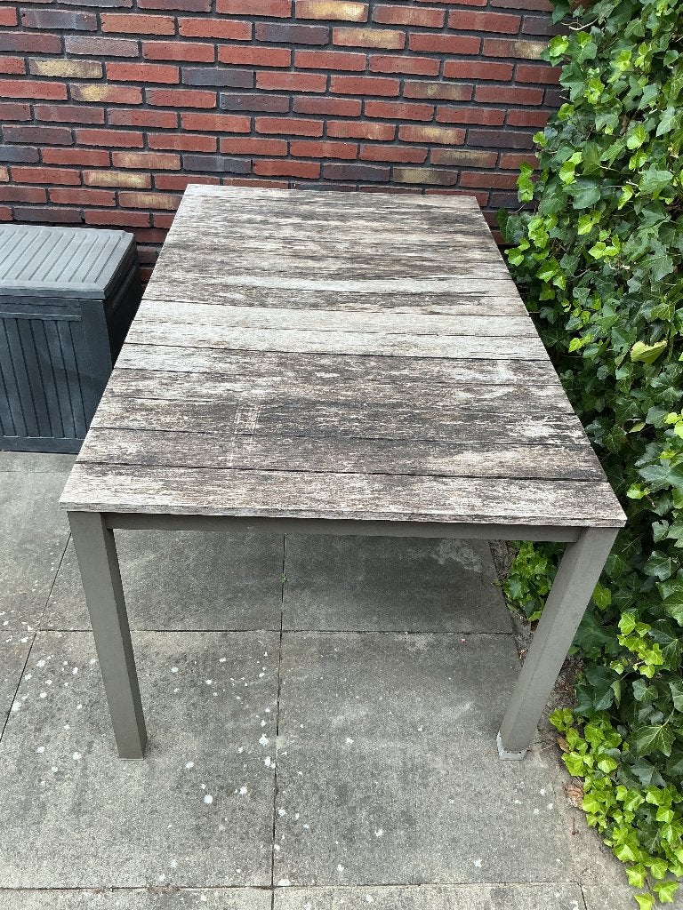 Tuintafel, Ophalen, Gebruikt, Rechthoekig, Teakhout