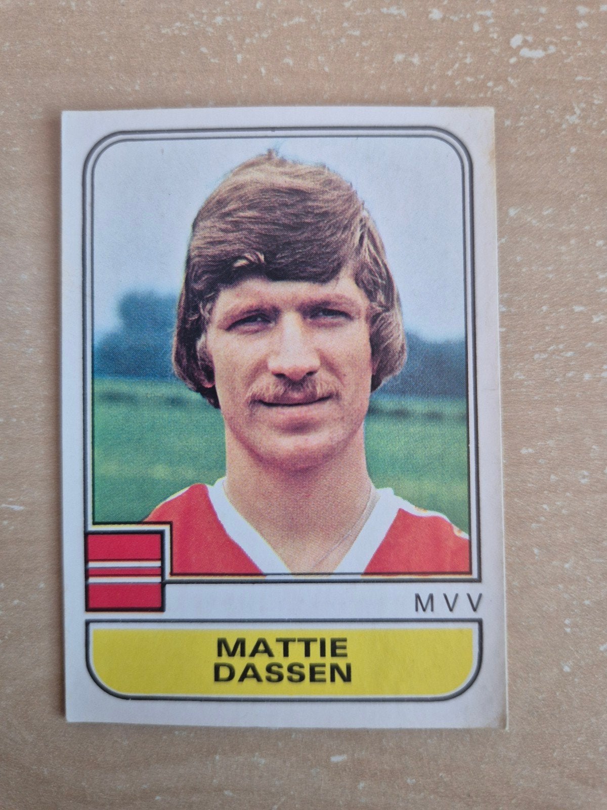 Panini Voetbal 82 Mattie Dassen MVV, Ophalen of Verzenden, Zo goed als nieuw, Ajax, Poster, Plaatje of Sticker