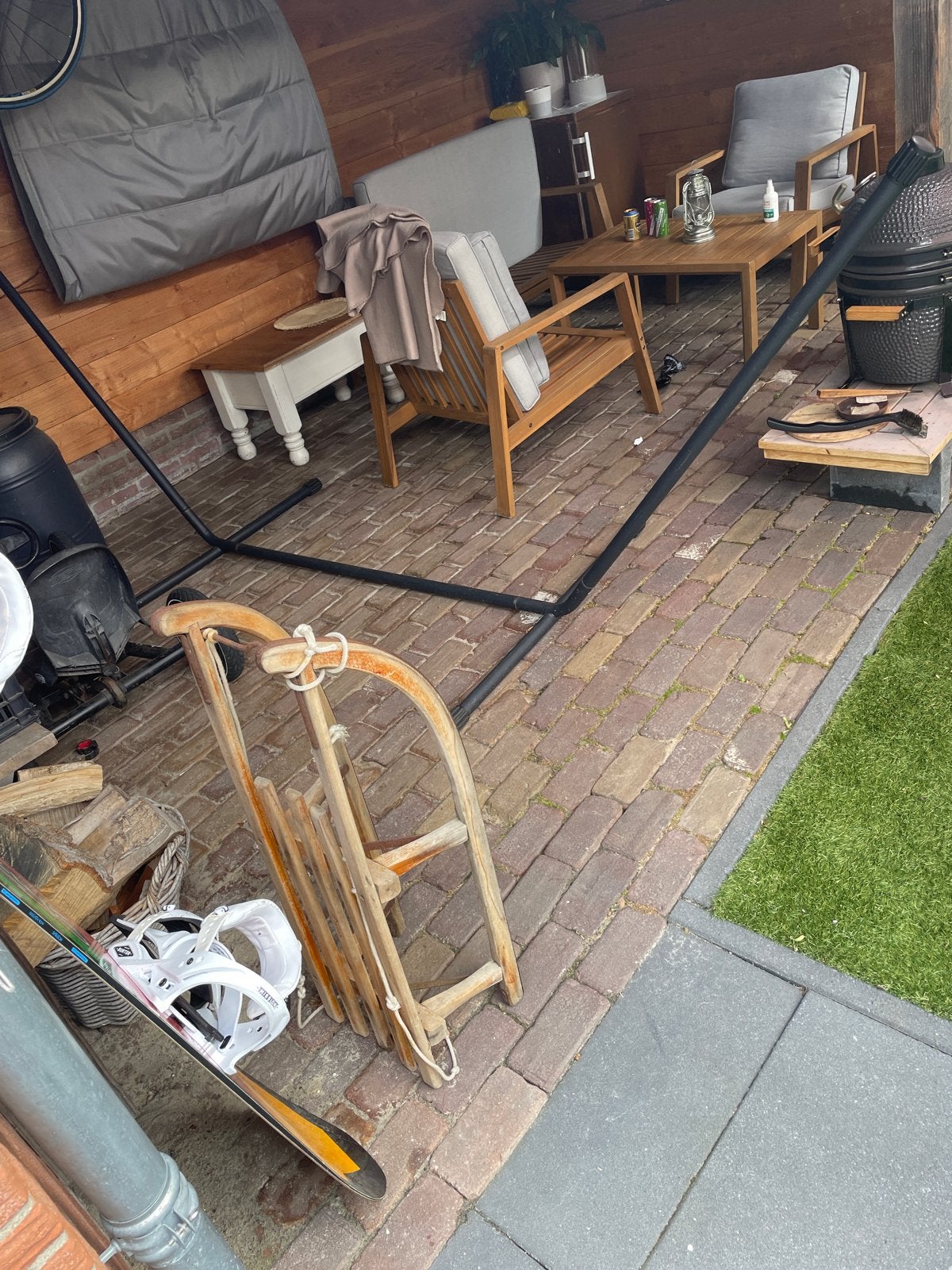 Antieke 'broodjes' bestrating in bonte kleuren te koop, Tuin en Terras, Tegels en Klinkers, Ophalen, Gebruikt, Overige materialen