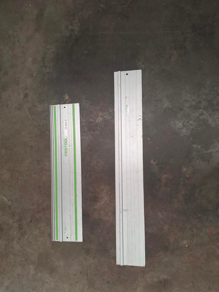 Festool geleiderails FS 800/2 en 1100 mm (gebruikt), Ophalen, Gebruikt