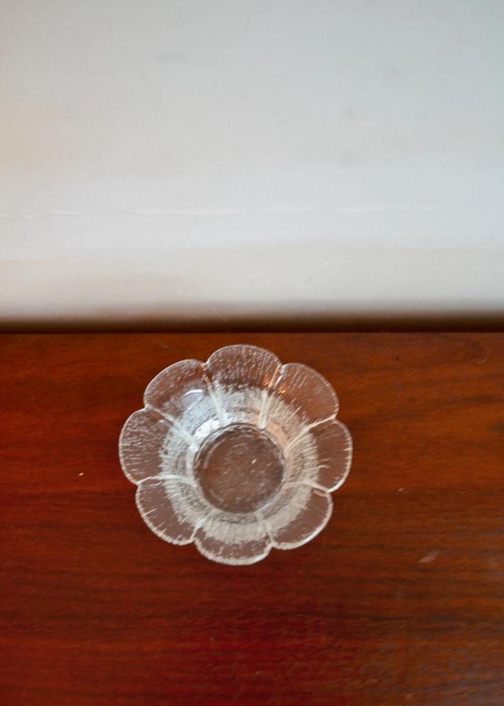 Small Denmark Holmegaard Floral Glass Candleholderg, Ophalen of Verzenden