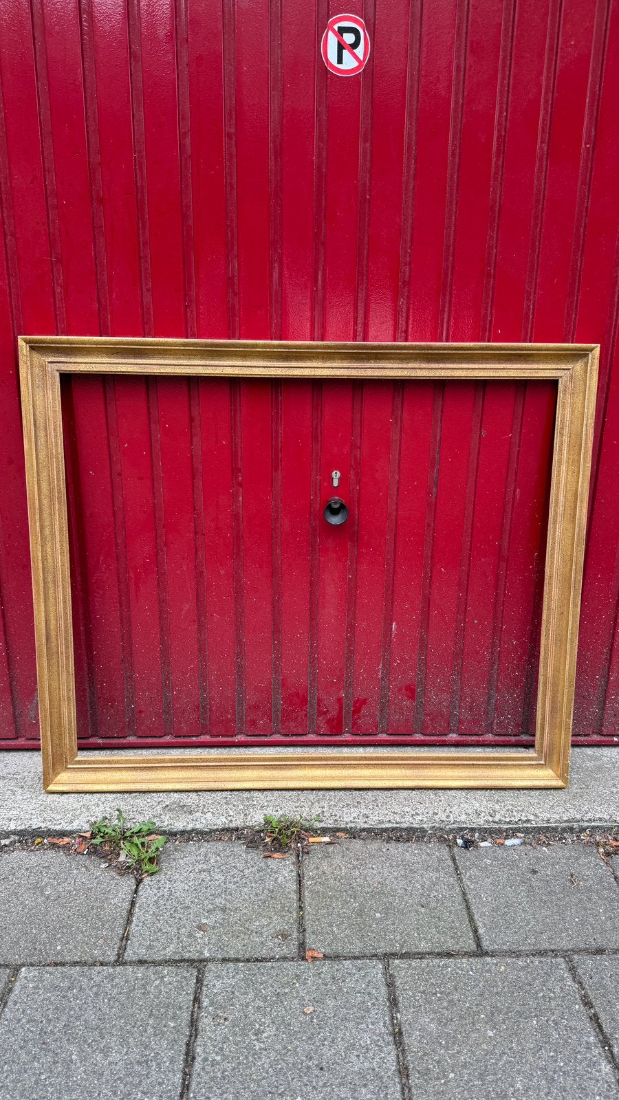 Schilderijlijst 100x80 cm goud, Huis en Inrichting, Woonaccessoires | Lijsten, Ophalen, Gebruikt, Schilderijlijst, Goud