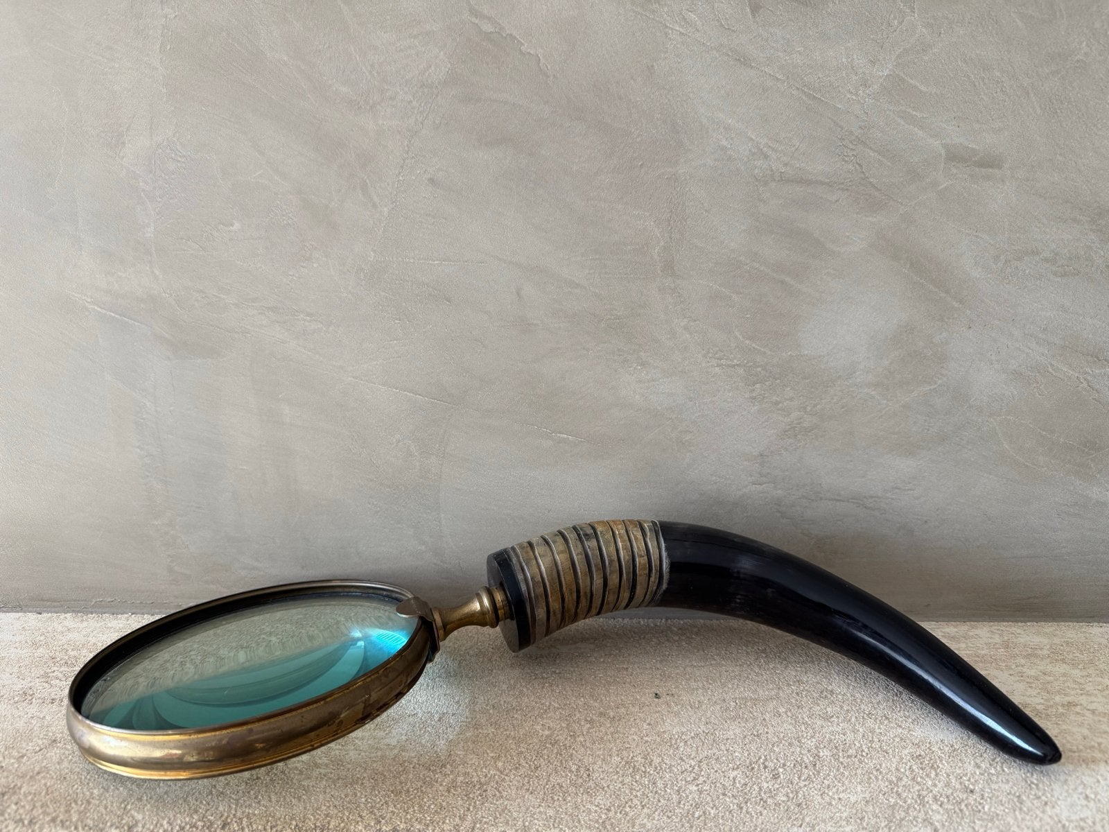 Antieke vergrootglas met hoornen handvat, Ophalen of Verzenden, Gebruikt, Vergrootglas of Loep