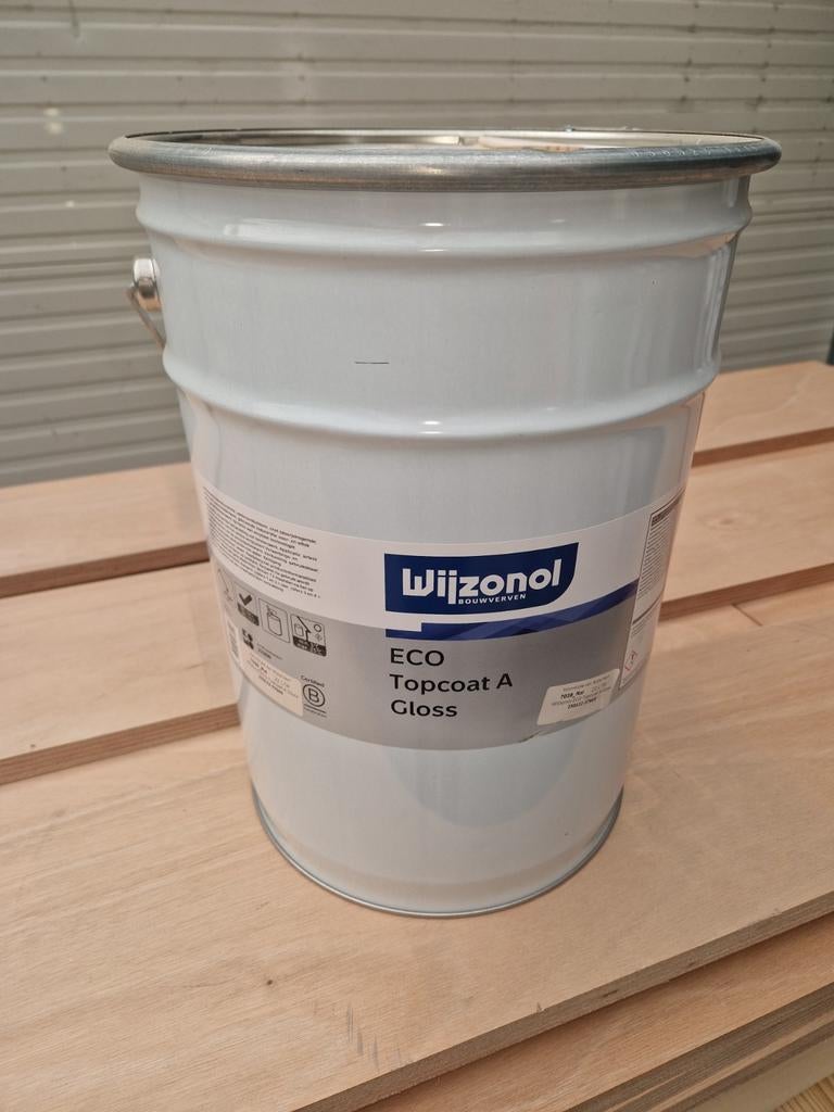 Wijzonol eco topcoat watergedragen verf nieuw 22ltr RAL, Ophalen of Verzenden, Nieuw, Wit