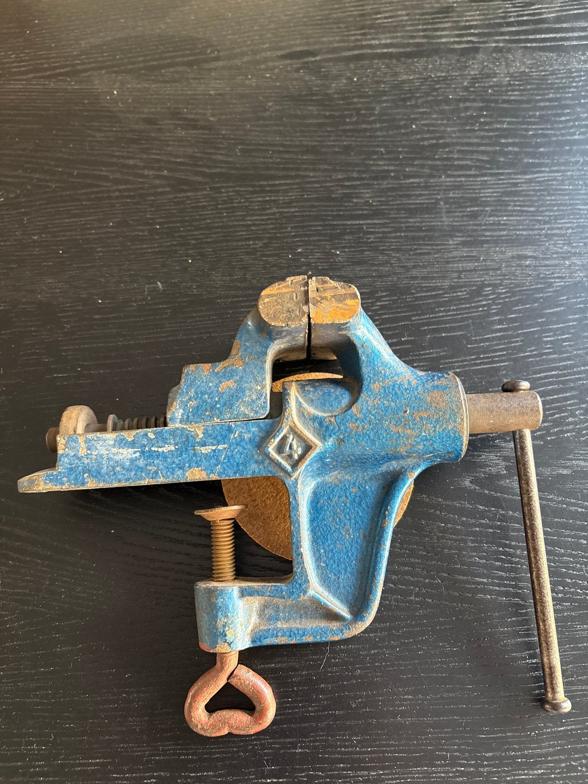 blauwe bankschroef, werkbankklem, Ophalen