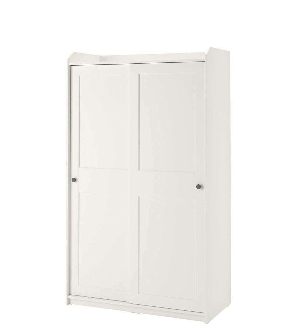 IKEA HAUGA met schuifdeuren, Ophalen, Met plank(en), Gebruikt, 100 tot 150 cm