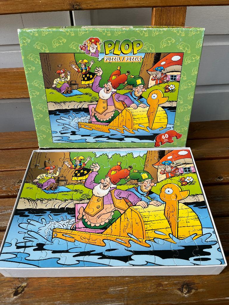 Kabouter plop puzzel 60 stukjes legpuzzel kinderen, Ophalen of Verzenden, Meer dan 50 stukjes, Gebruikt