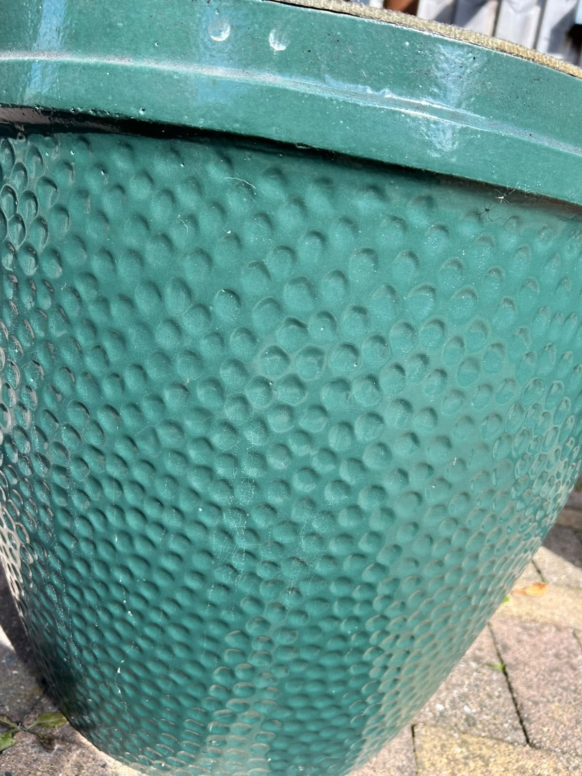 Big Green Egg Large - Base met kleine scheur, Ophalen, Gebruikt