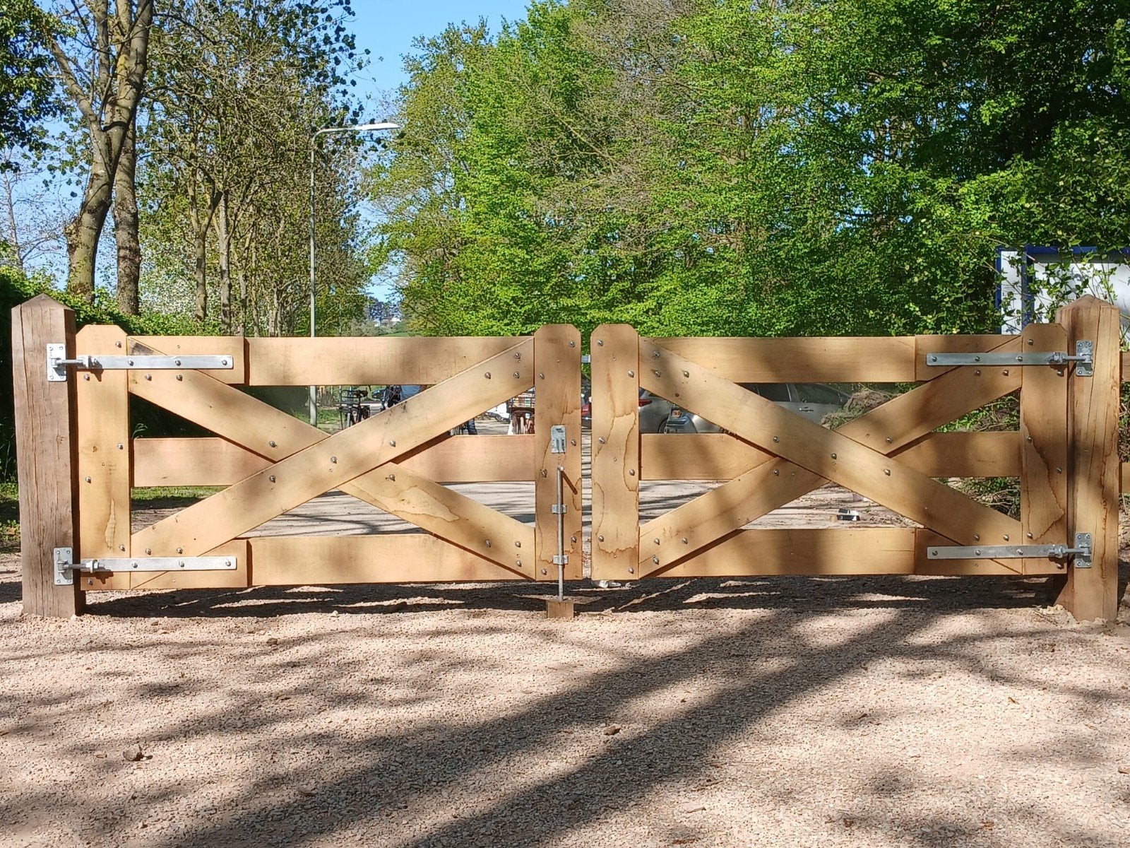 Eiken landhek plaatsing mogelijk, Ophalen, Nieuw, Hout, Tuinhek