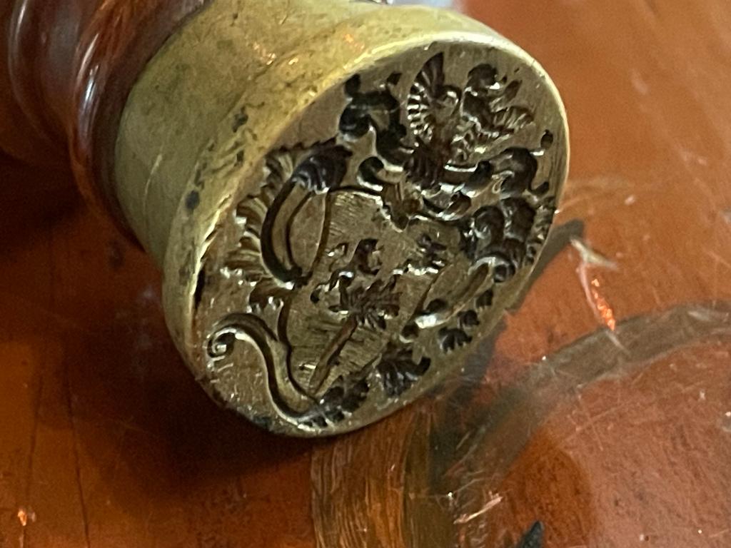 antiek cachet signet stempel familiewapen heraldiek, Ophalen