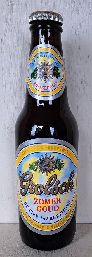 Grolsch Bierfles Zomergoud vol, Verzamelen, Biermerken, Zo goed als nieuw, Flesje(s), Grolsch, Ophalen of Verzenden