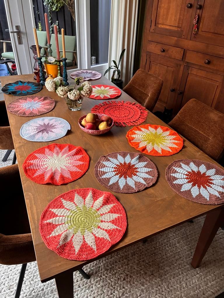 HandgemaakteGehaakte Placemats - Diverse Kleuren, Huis en Inrichting, Ophalen, Nieuw, Overige kleuren, Placemat